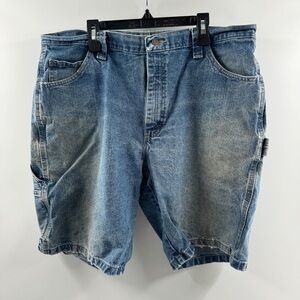Wrangler Men’s Carpenter Denim Shorts Medium Wash Size 36